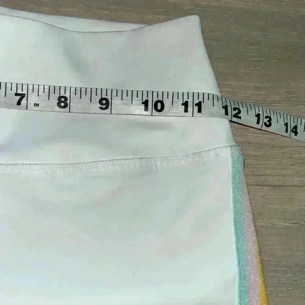 Spirtual Gangster rainbow 🌈 white track leggings sz small - Picture 8 of 12